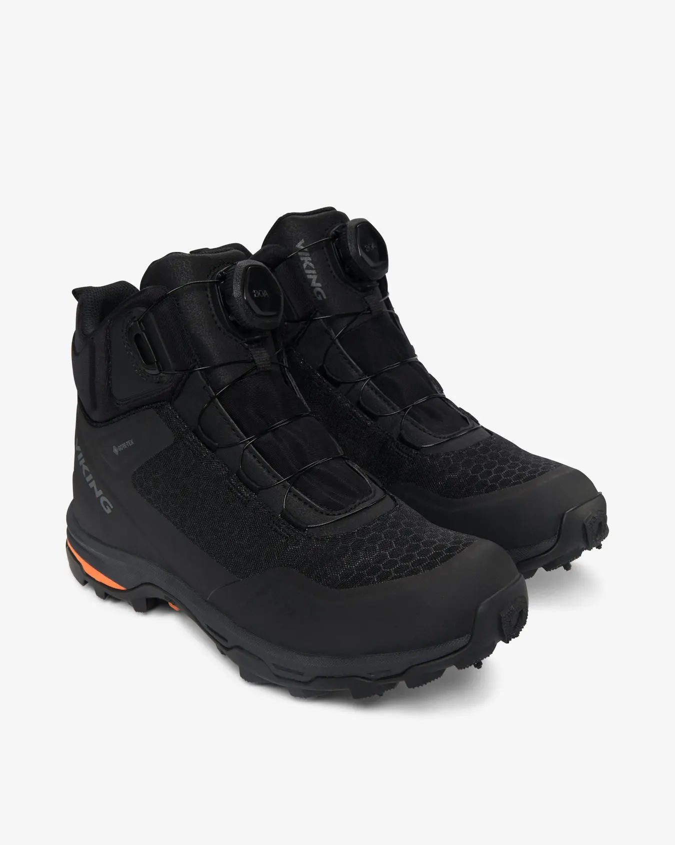 Viking Stivali Motosli  Rask 2 Spikes Mid GTX BOA M Nero-Arancio