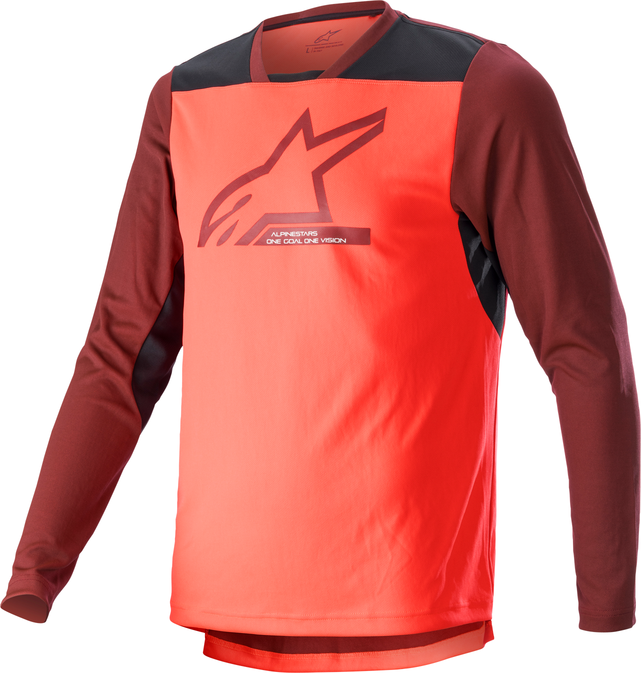 Alpinestars Maglia MTB  Drop 6 V2 LS Corallo-Fluo-Nero