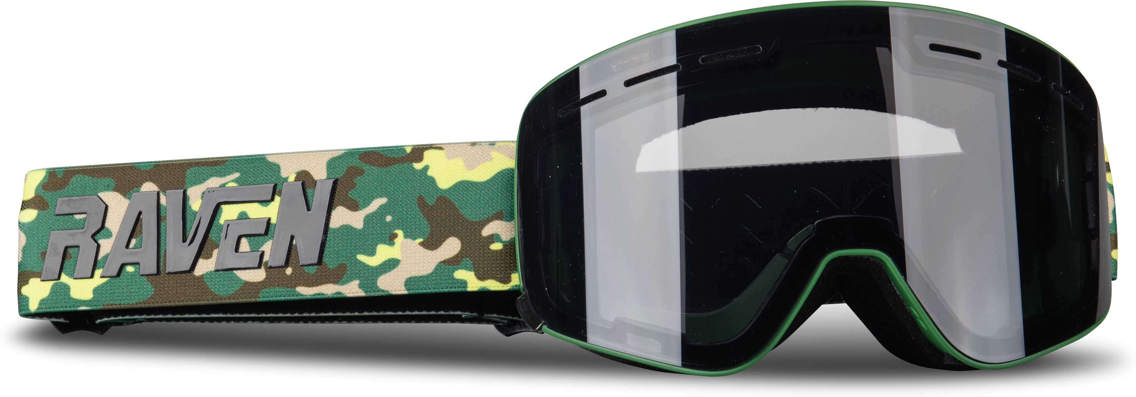 Raven Maschera Motoslitta  Edge VentMax Magnetic Camo-Verde