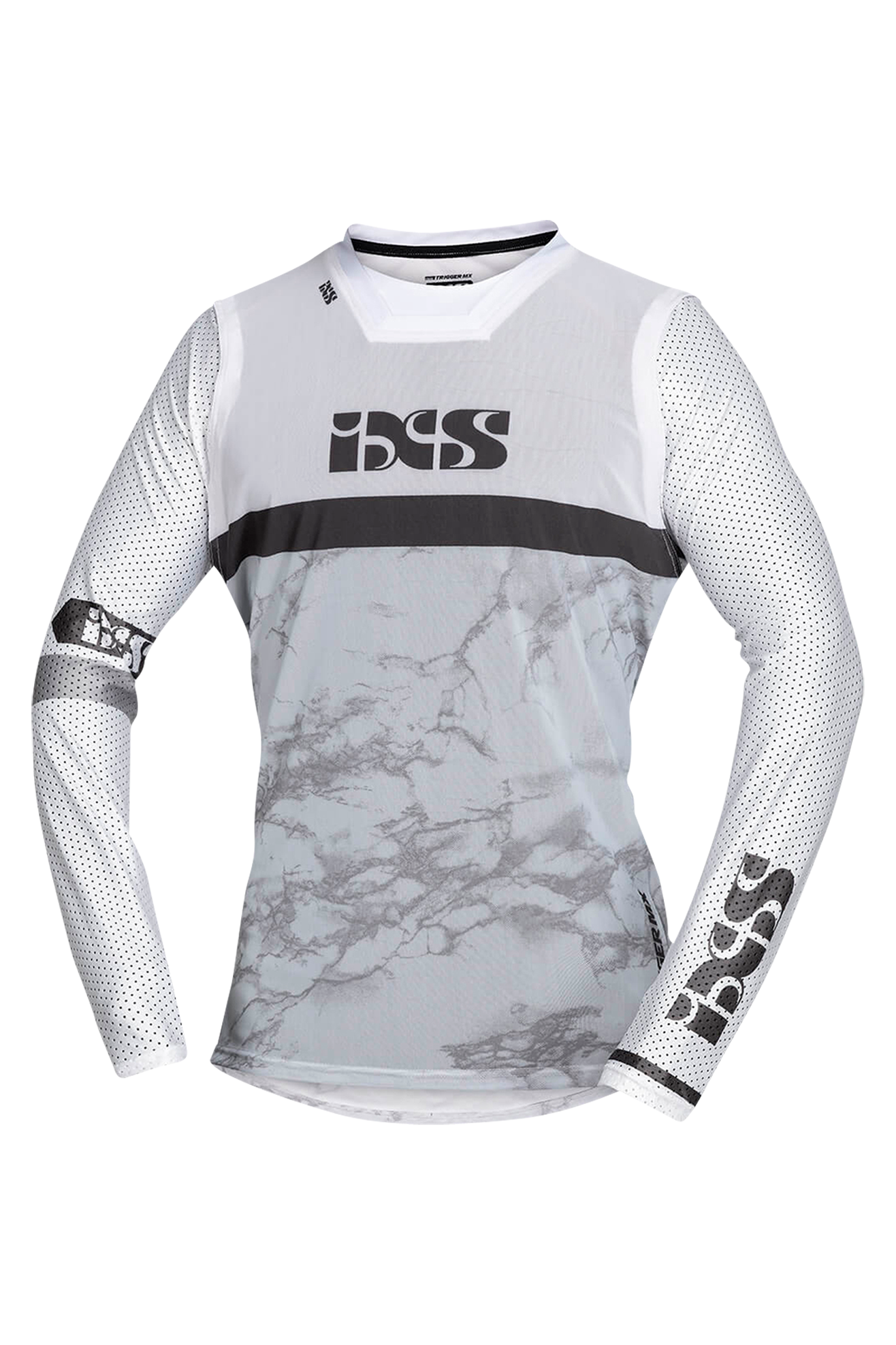 IXS Maglia Cross  Trigger Grigio-Bianco