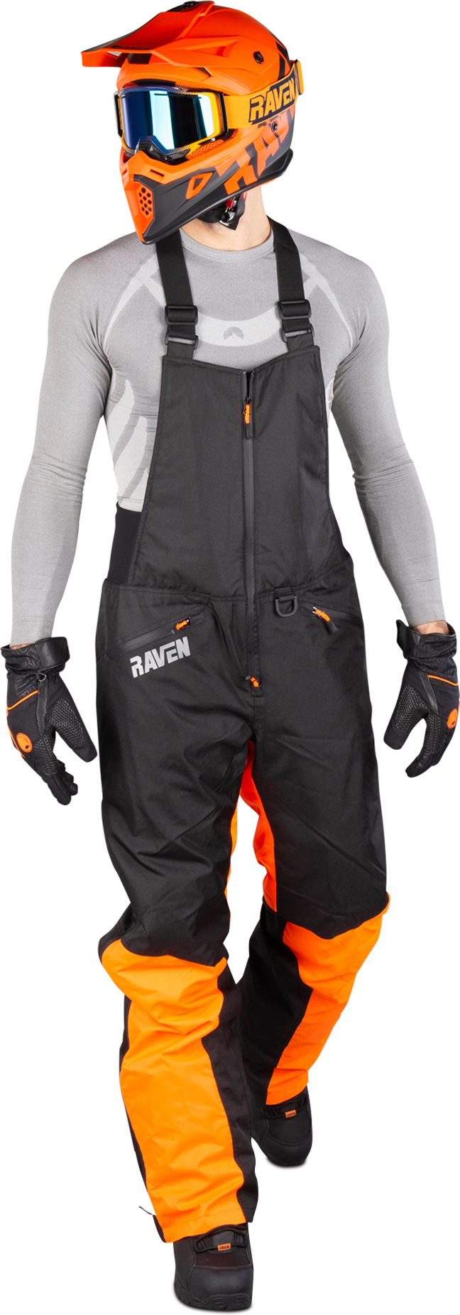 Raven Pantaloni  Frontline Nero-Arancio