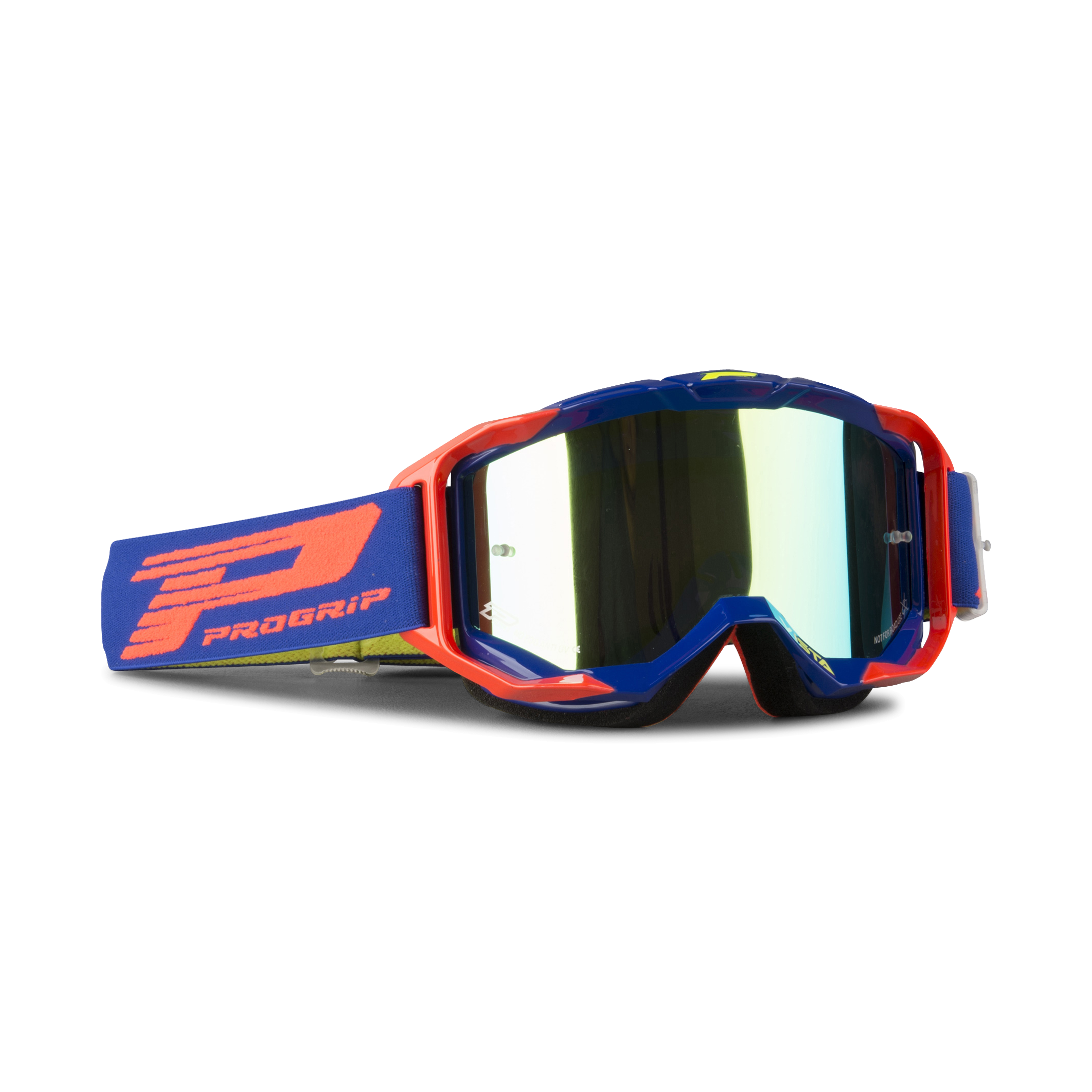 Progrip Maschera cross  3303 Vista Blu-Arancione fluo Multilayered