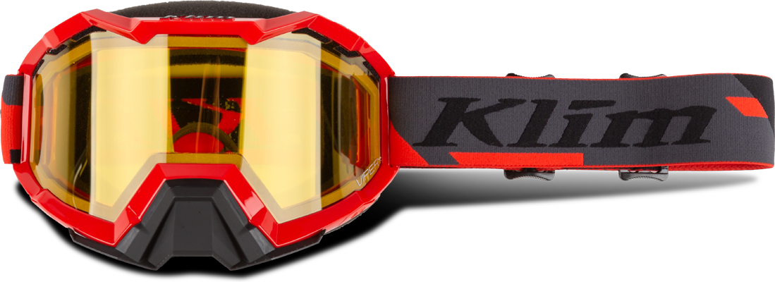 KLIM Maschera Motoslitta  Viper Raid Rosso Fuoco-Giallo Tinta