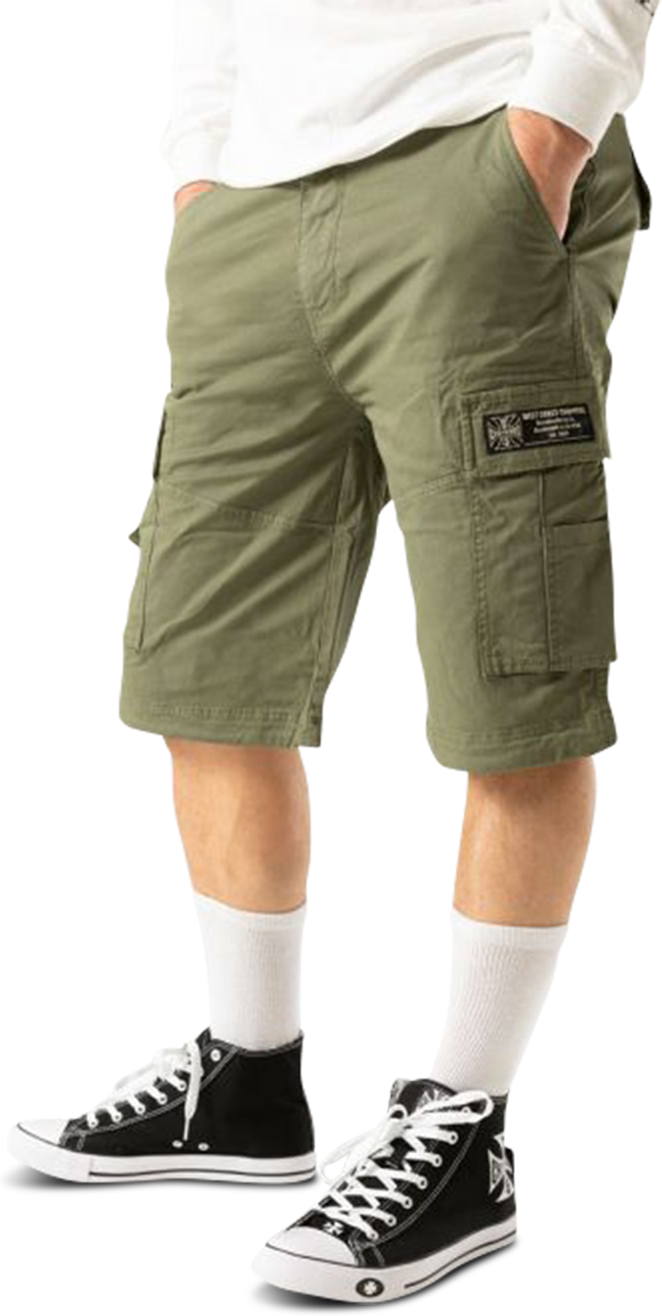 West Coast Choppers Pantaloncini  Cfl Cargo Verde Oliva