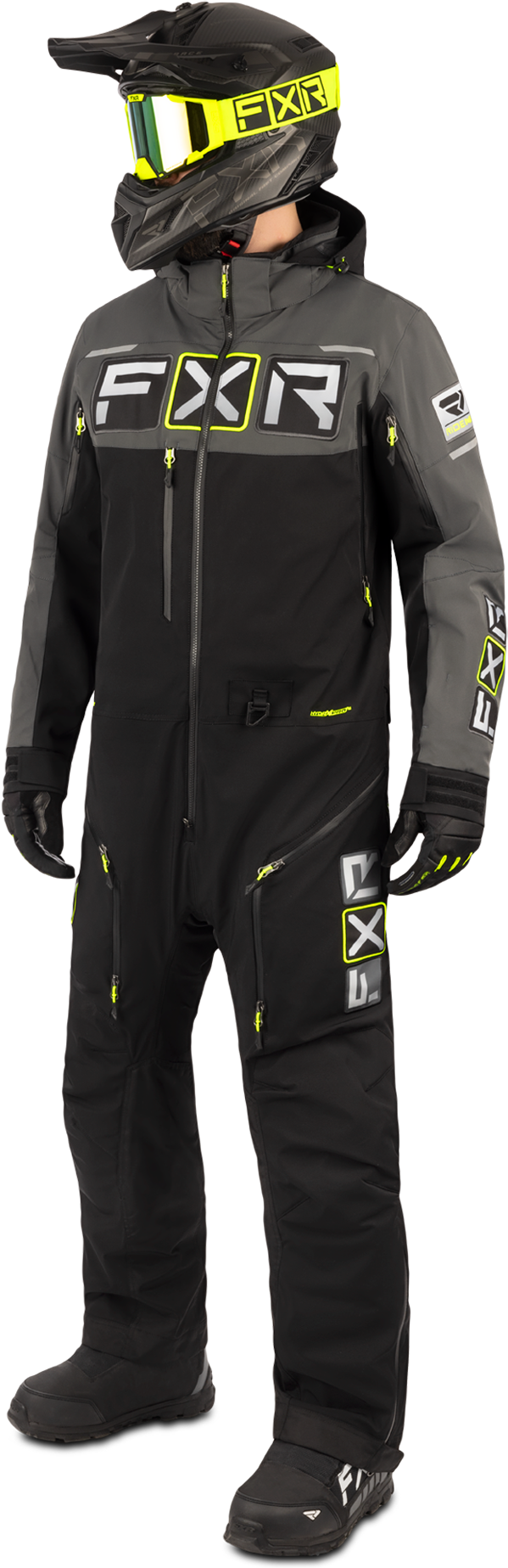 FXR Tuta  Maverick F.A.S.T. Insulated Nero-Carbone-Fluo