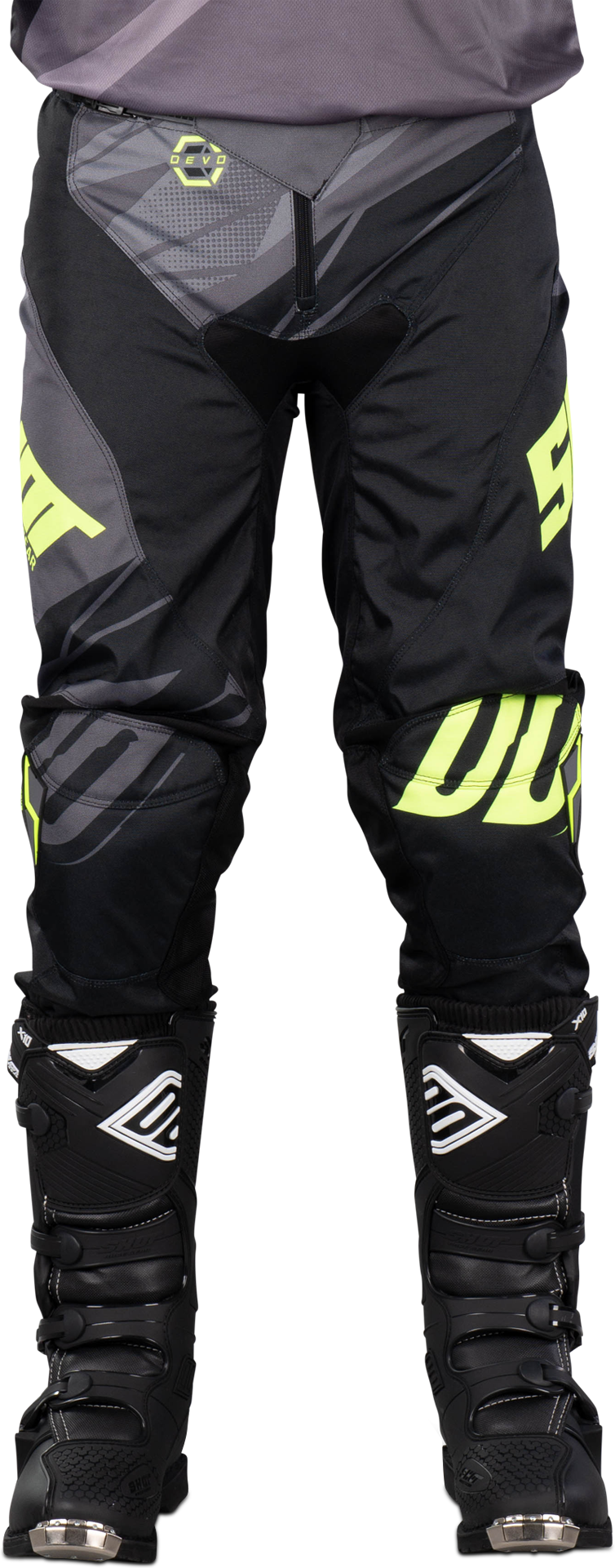 Shot Pantaloni Cross  Devo Ventury Grigio-Giallo Fluo