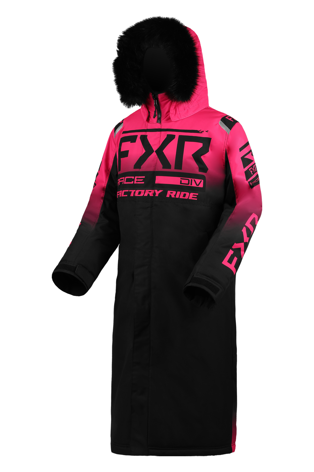 FXR Giacca Snow Donna  Warm-Up Nero-Fucsia