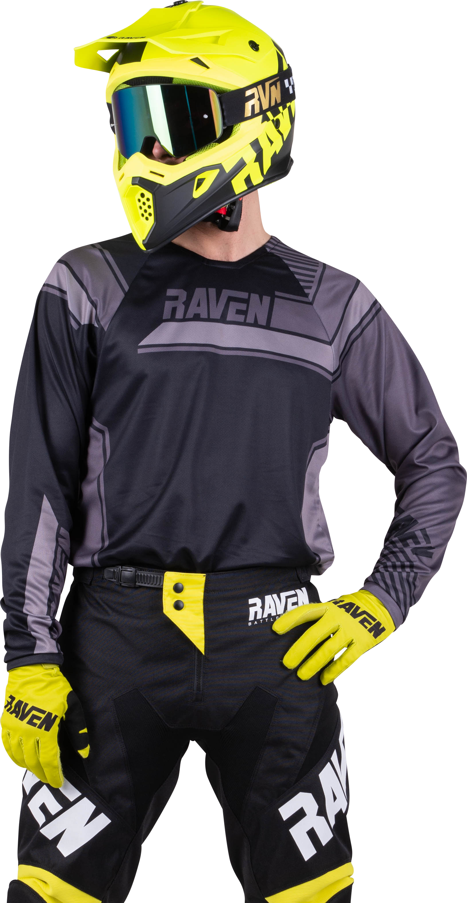 Raven Maglia Cross  Rival Grigio-Nero