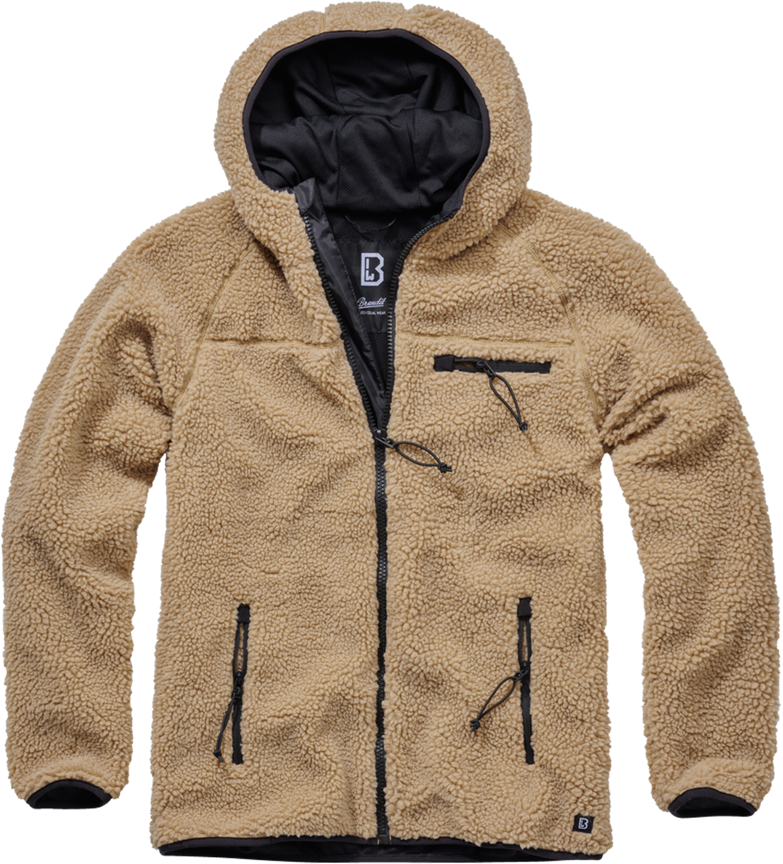 Brandit Giacca Moto  Teddyfleece Worker Camel