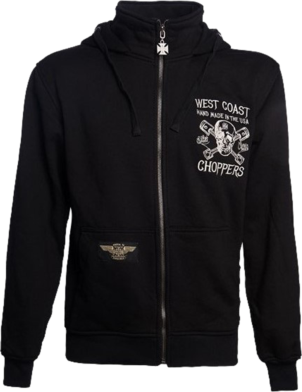 West Coast Choppers Felpa  High Speed Zip Nera