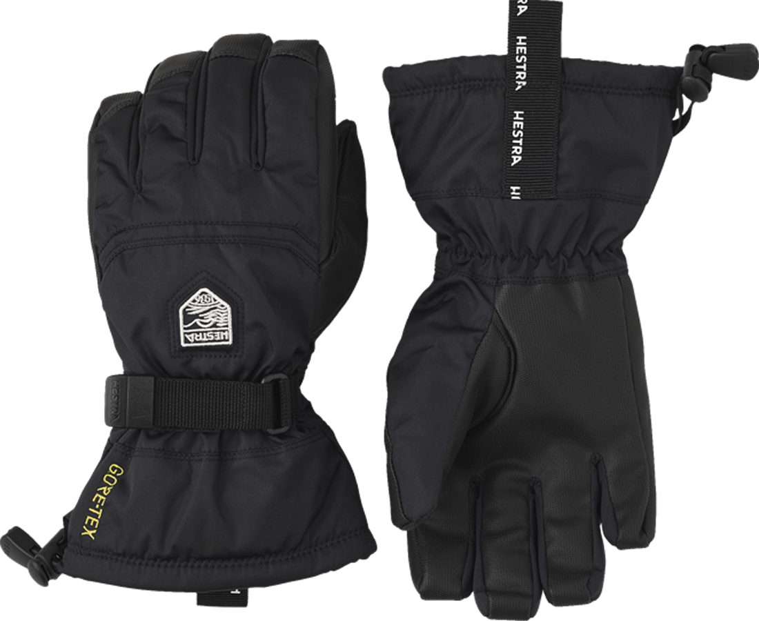 Hestra Guanti Bambino  Gauntlet Gore-Tex 5 Finger Neri