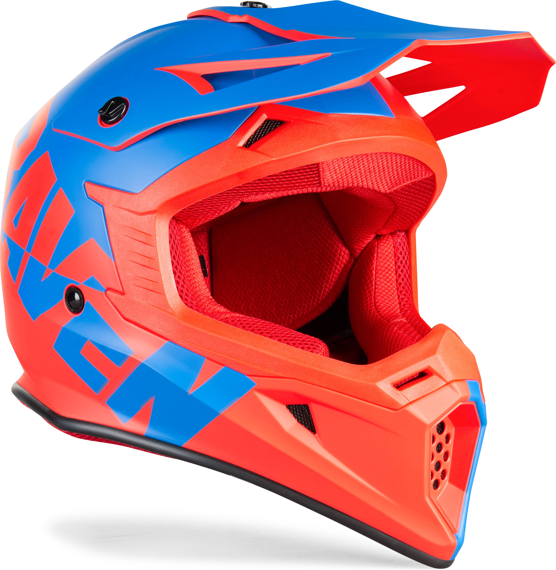 Raven Casco Cross  Airborne Split Rosso-Blu