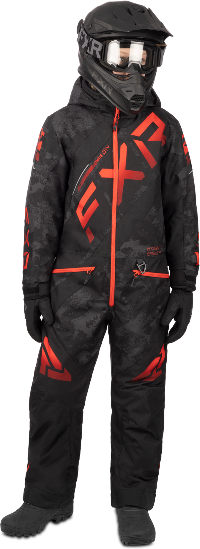 FXR Tuta Bambino  CX Nero Camo-Rosso Sbiadito