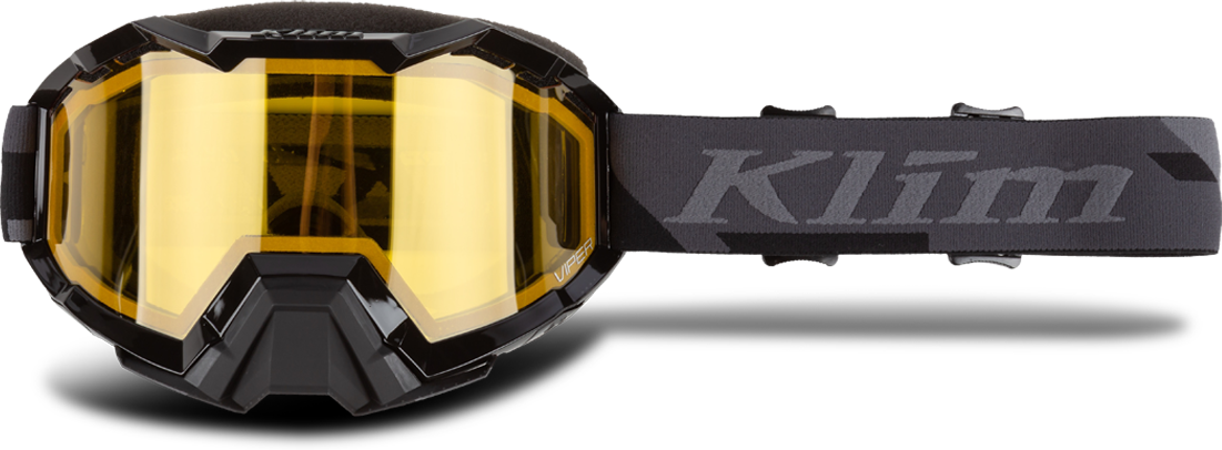 KLIM Maschera Motoslitta  Viper Raid Nero-Giallo Tinta