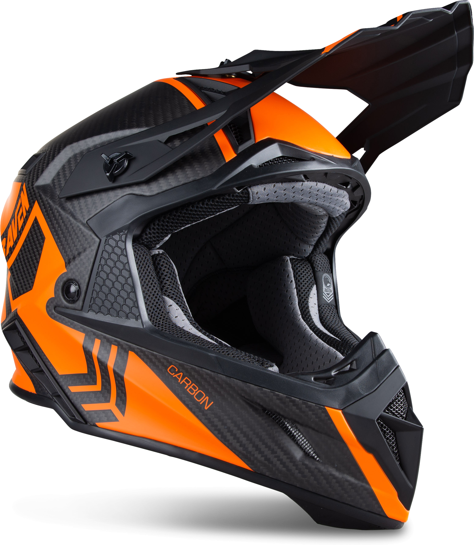 Raven Casco Cross  Ipsum Carbon Arancio