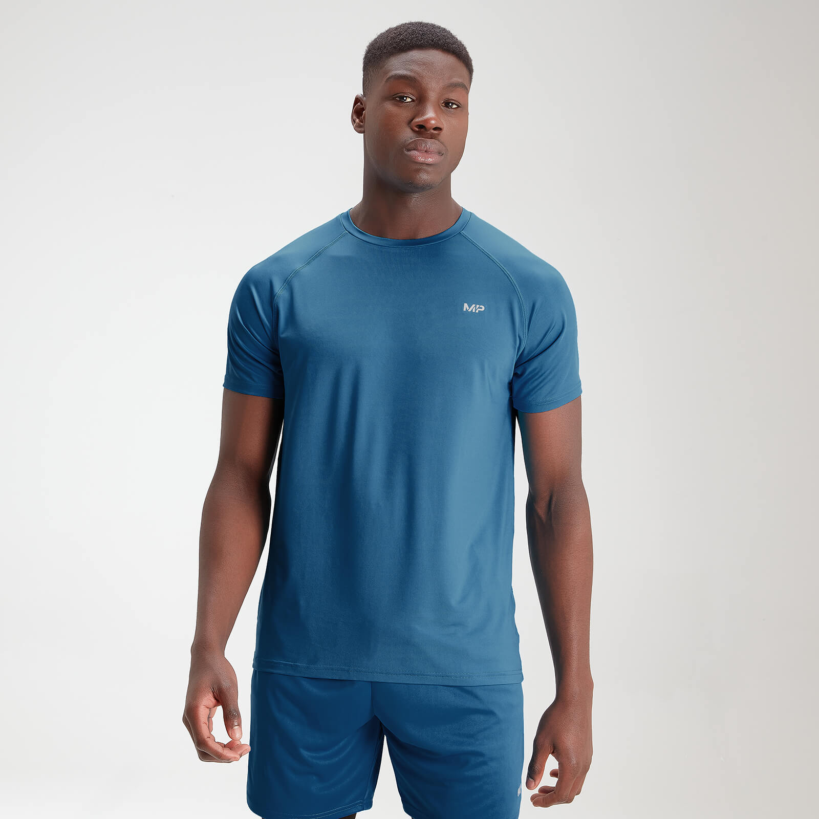 Mp Men's Essentials Training Short Sleeve T-Shirt - Aqua - XXS