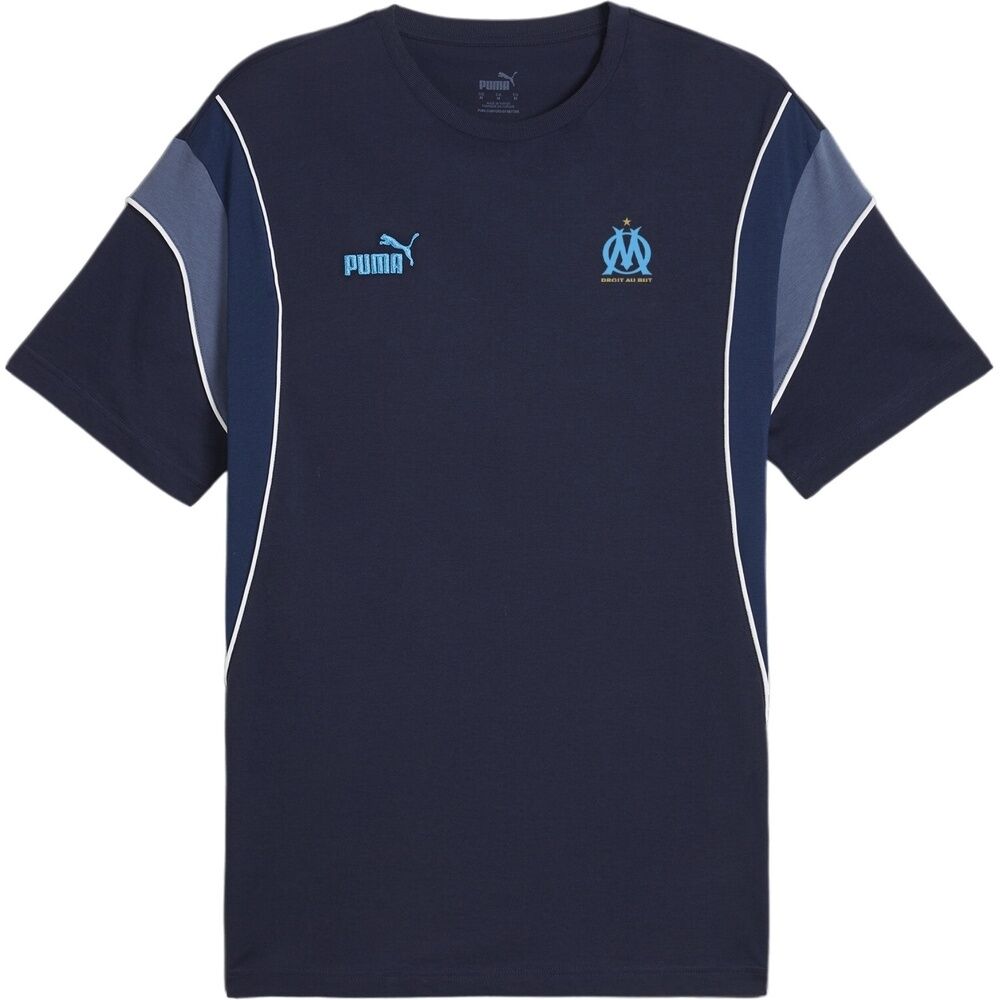 Puma Olympique Marseille Ftbl T-Shirt - Adulto - S;l;m;xl - Blu