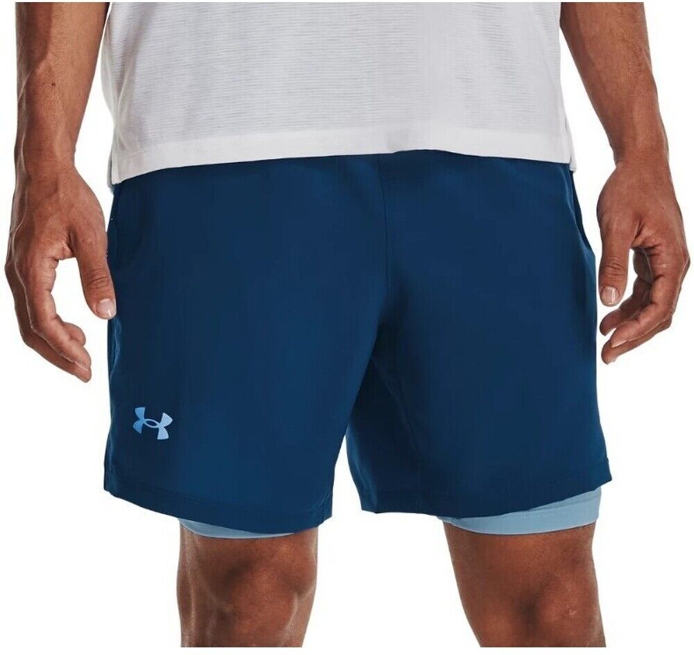 Under Armour Ua Launch 7 2 In 1 Pantaloncini - Uomo - L;2xl;m;s - Blu