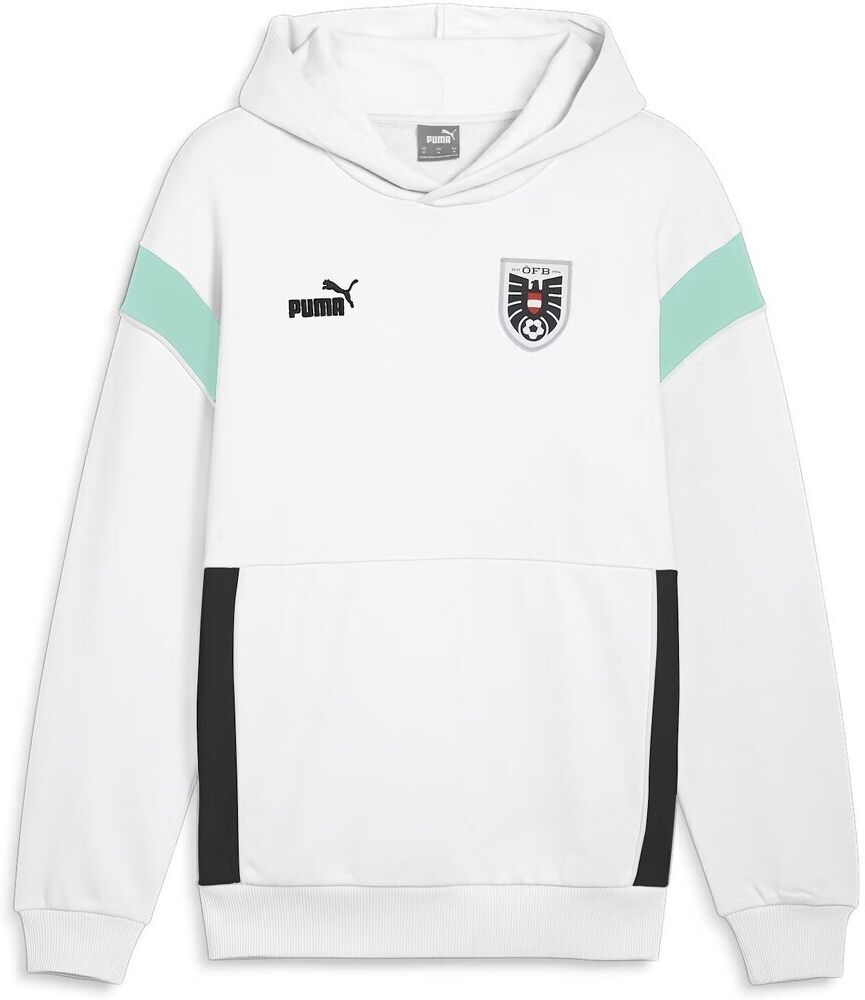 Puma Austria Ftbl Archive Felpa Con Cappuccio - Adulto - S;l;2xl;m;xl - Bianco