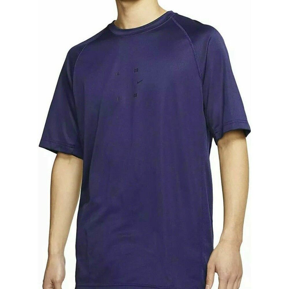 Nike T Shirt Da Running Knit - Uomo - L;m;s;xs - Blu