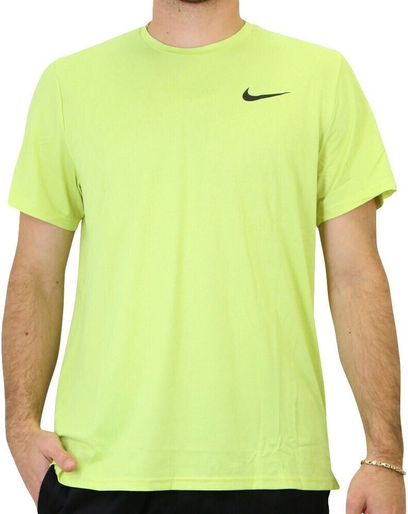 Nike T Shirt Da Running Fluo Dry Top - Uomo - L;xl - Giallo