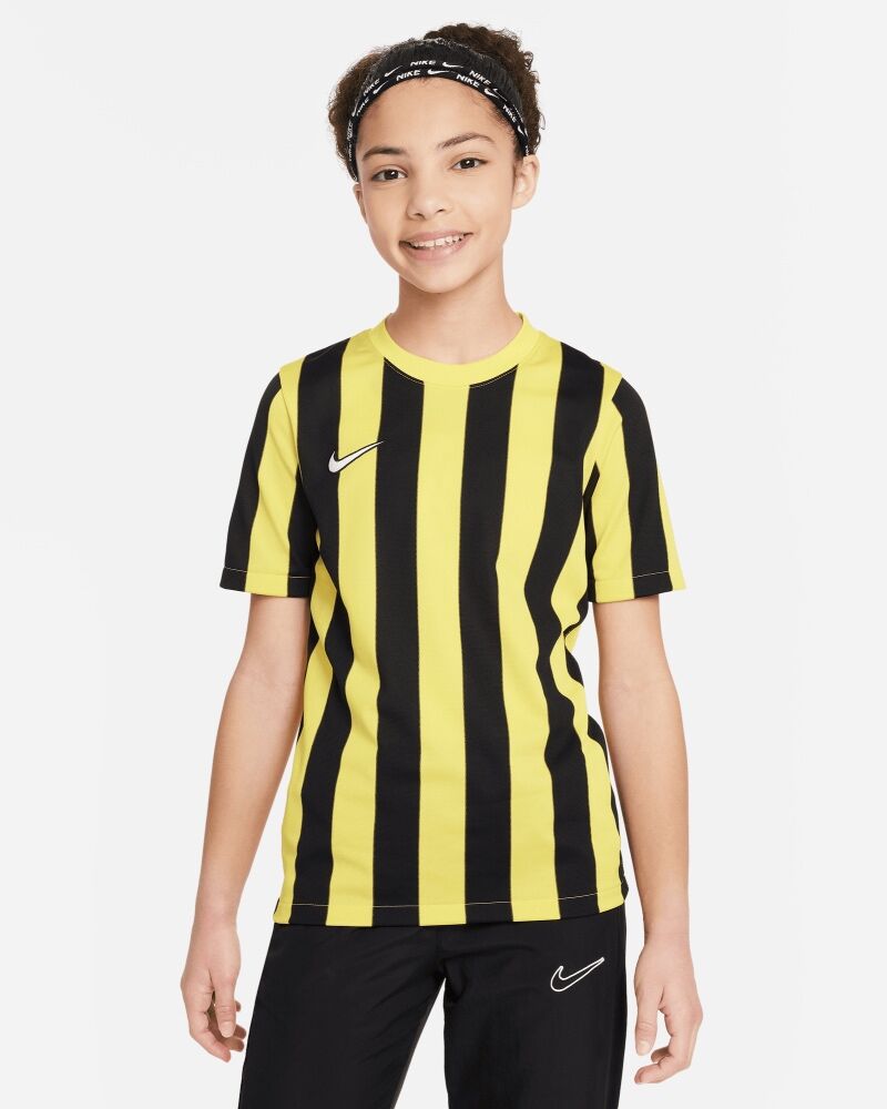 Nike Maglia Striped Division IV Giallo e Nero per Bambino CW3819-719 M