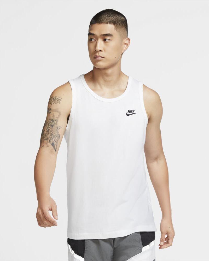 Nike Canotta Sportswear Bianco per Uomo BQ1260-100 L
