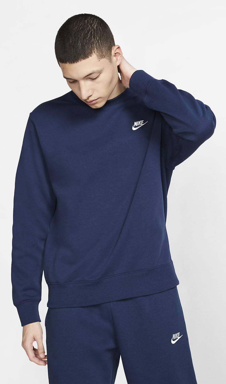 Nike Felpa Sportswear Club Fleece Blu Navy Uomo BV2662-410 XS