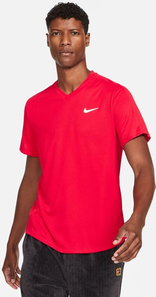 Nike Top da tennis Court Rosso Uomo CV2982-657 S