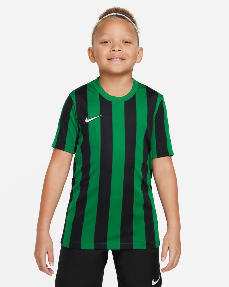 Nike Maglia Striped Division IV Verde e Nero per Bambino CW3819-302 M
