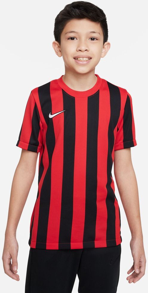 Nike Maglia Striped Division IV Rosso e Nero per Bambino CW3819-658 S