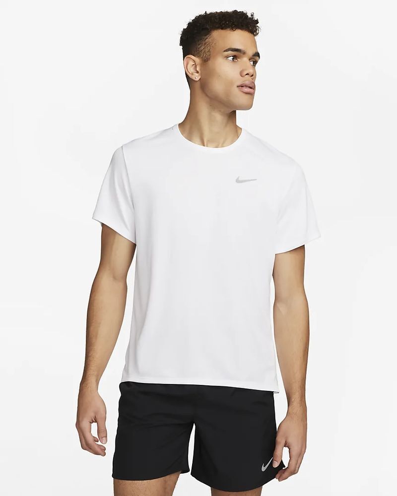 Nike Maglietta da running Miler Bianco per Uomo DV9315-100 XL