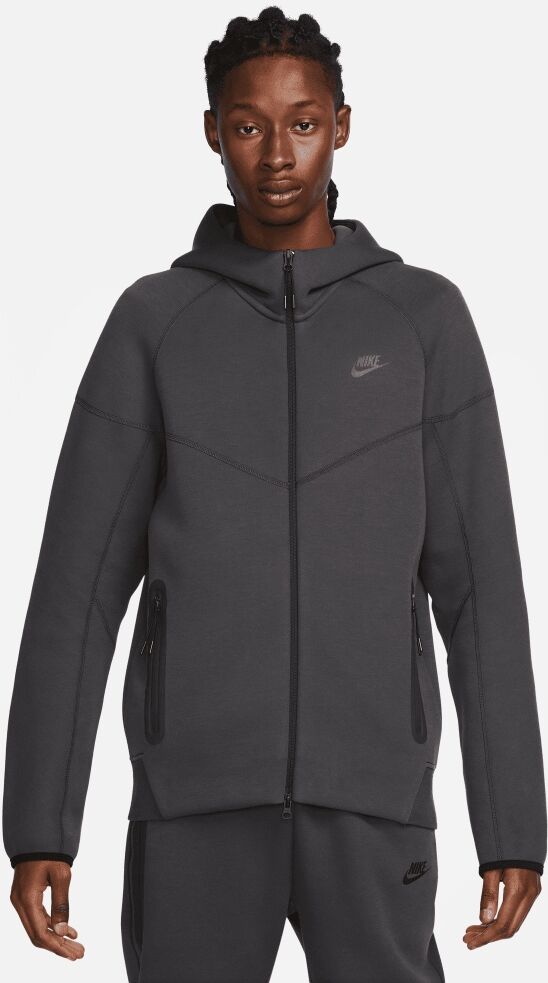 Nike Felpa con zip e cappuccio Sportswear Tech Fleece Nero Grano Uomo FB7921-060 XS