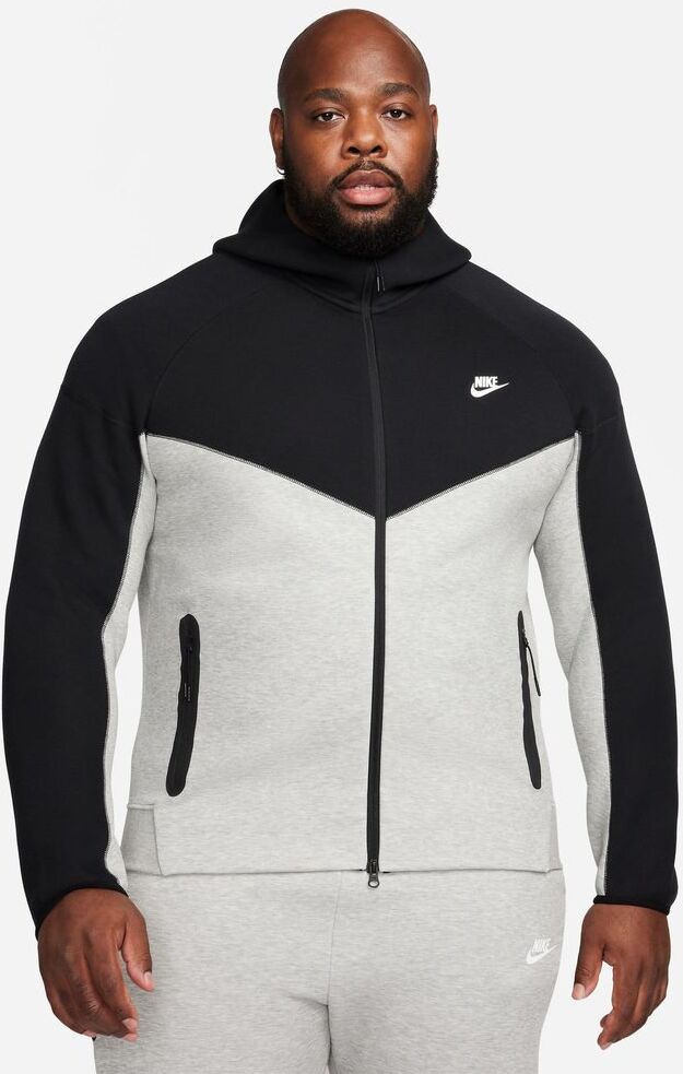 Nike Felpa con zip e cappuccio Sportswear Tech Fleece Grigio e Nero Uomo FB7921-064 S