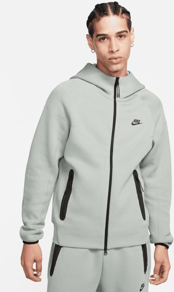 Nike Felpa con zip e cappuccio Sportswear Tech Fleece Grigio Chiaro Uomo FB7921-330 XS