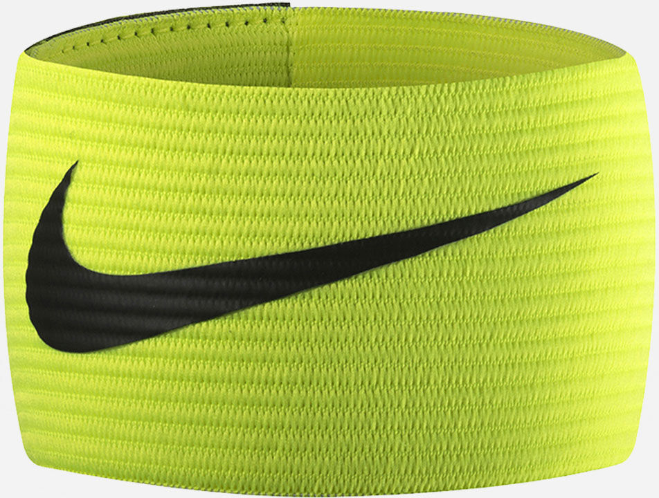 Nike Polsino da capitano Futbol Neon Giallo e Nero Unisex NSN05-710 ONE