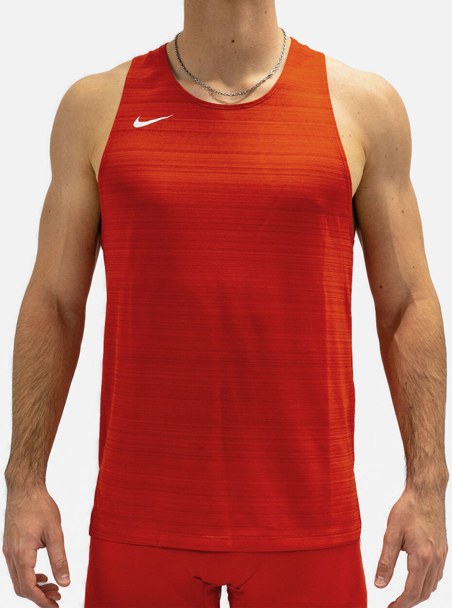 Nike Canotta da running Stock Rosso Uomo NT0300-657 2XL