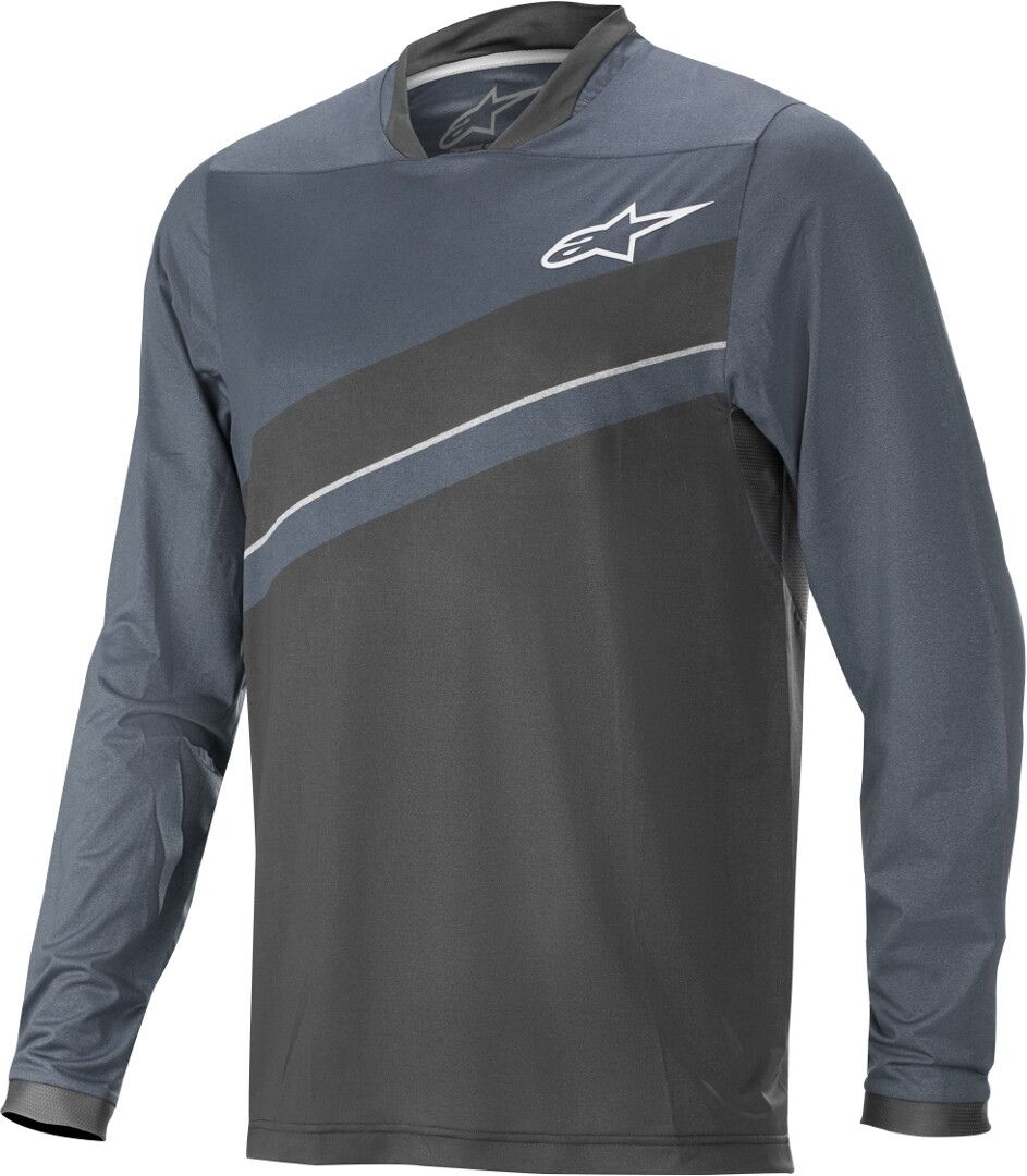 Alpinestars Alps 8.0 Bicicletta di LS Jersey Grigio Blu S