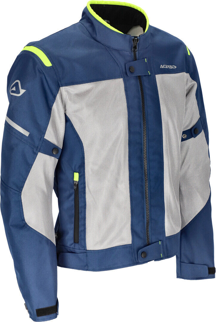 Acerbis Ramsey Vented Giacca tessile moto Blu Giallo 2XL