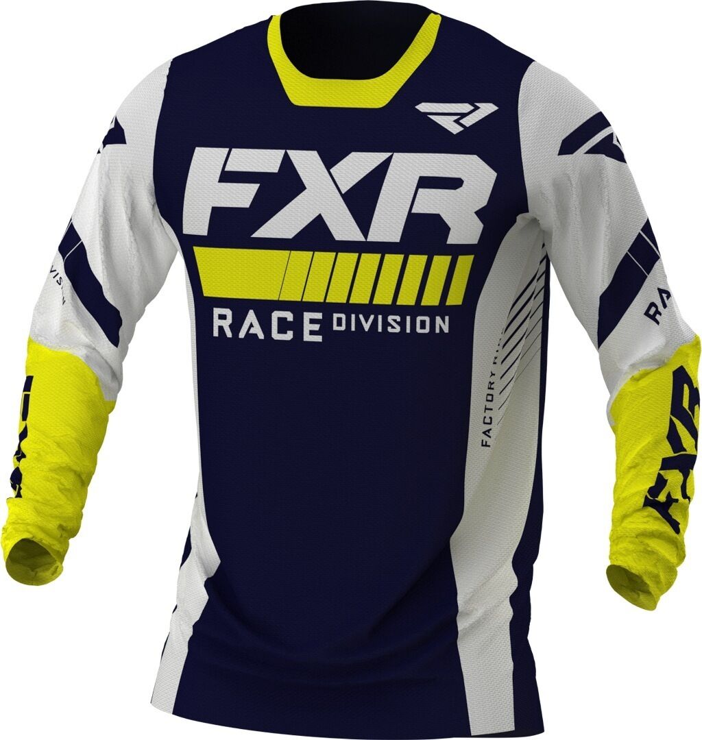 FXR Revo MX Gear Maglia Motocross Bianco Blu Giallo XS
