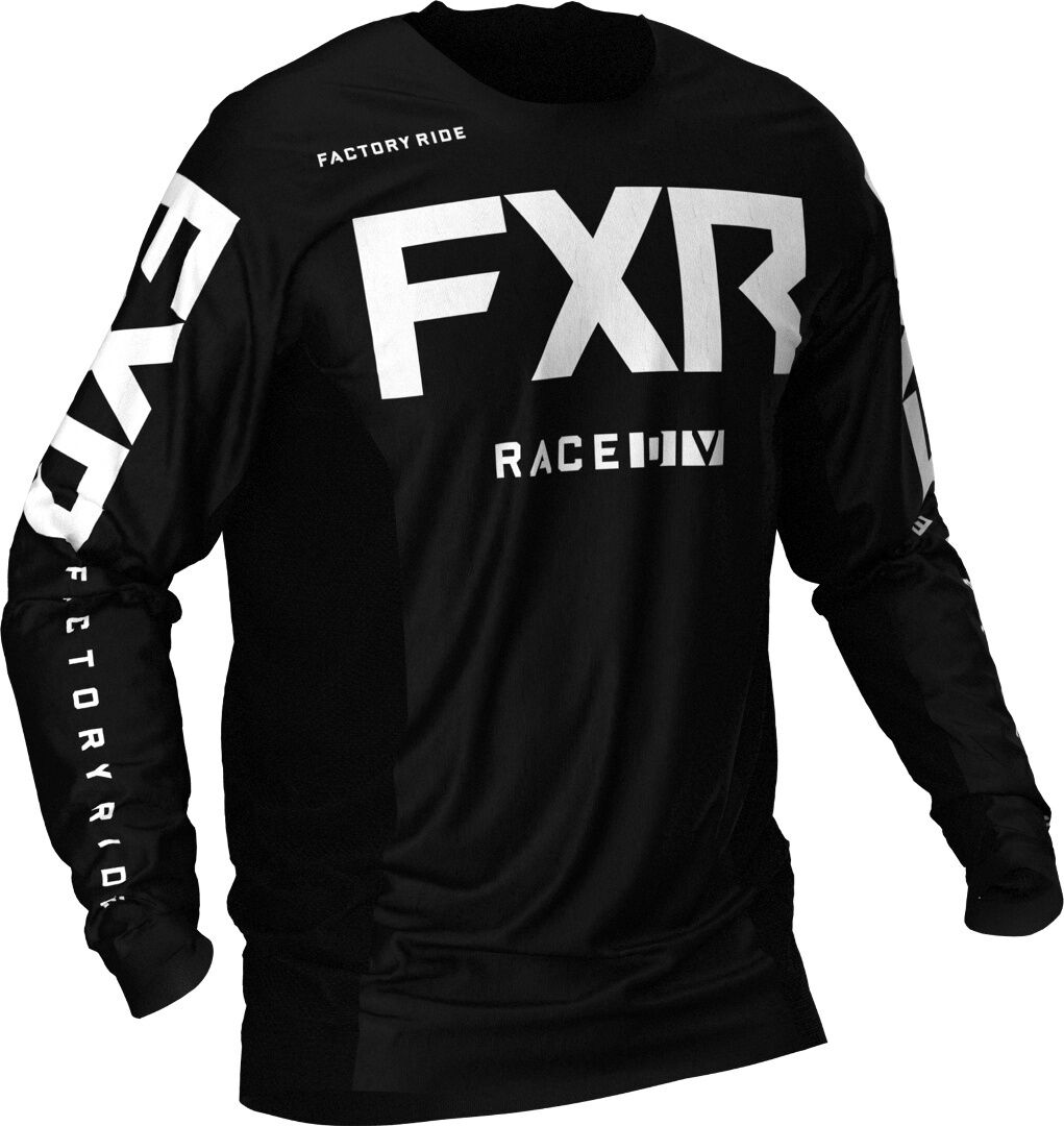 FXR Podium MX Gear Maglia Motocross Nero Bianco 2XL