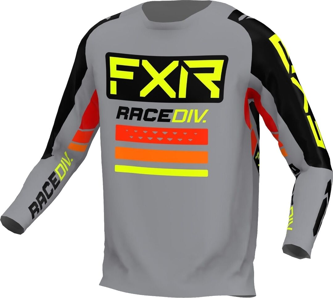 FXR Clutch Pro Maglia Motocross Nero Grigio Giallo 3XL