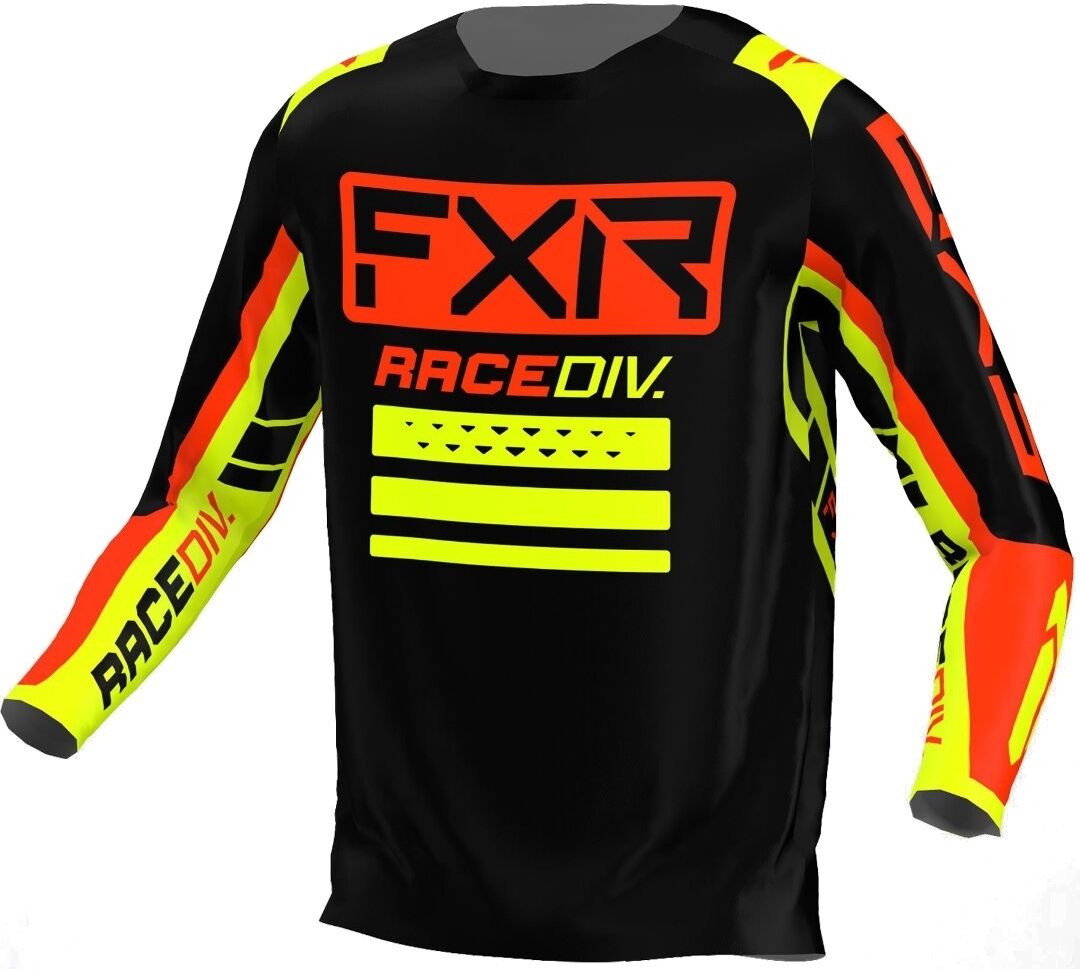 FXR Clutch Pro Maglia Motocross Nero Rosso Giallo S