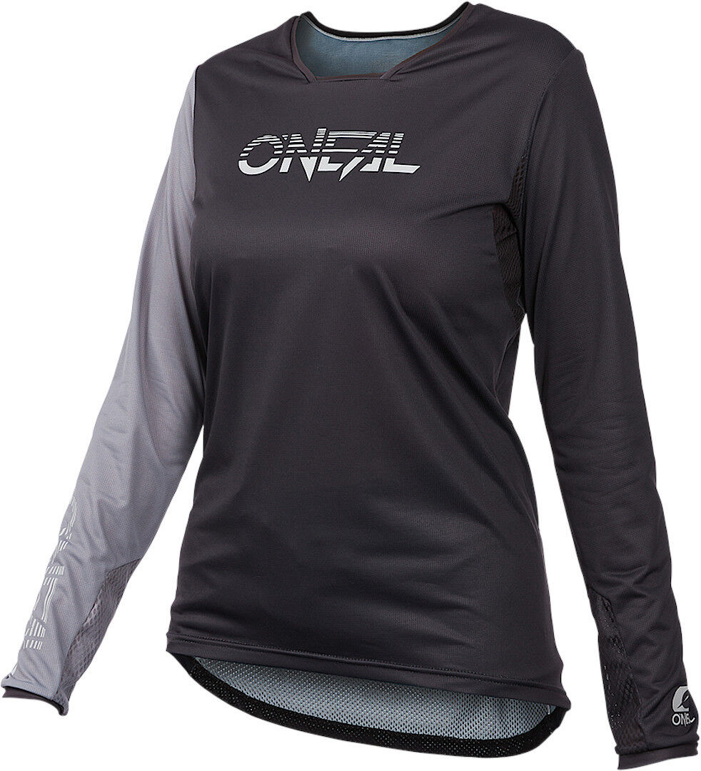 Oneal Element FR Hybrid Maglia da bicicletta da donna Nero Grigio XL