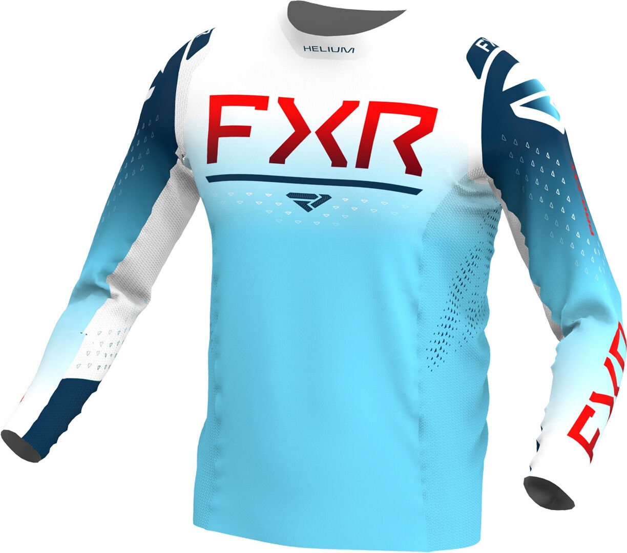 FXR Helium 2023 Maglia Motocross Bianco Blu XL