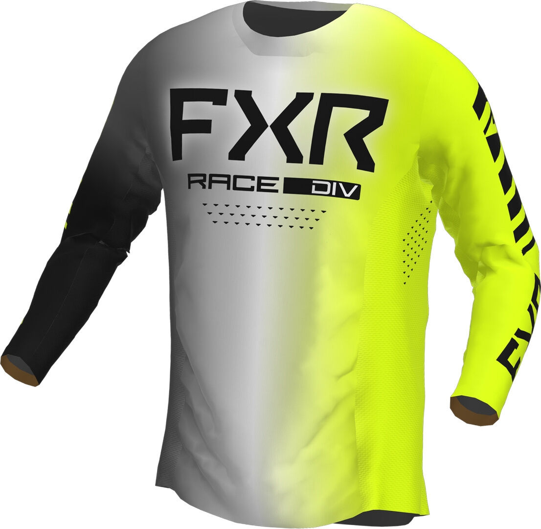 FXR Podium 2023 Maglia Motocross Grigio Giallo 4XL