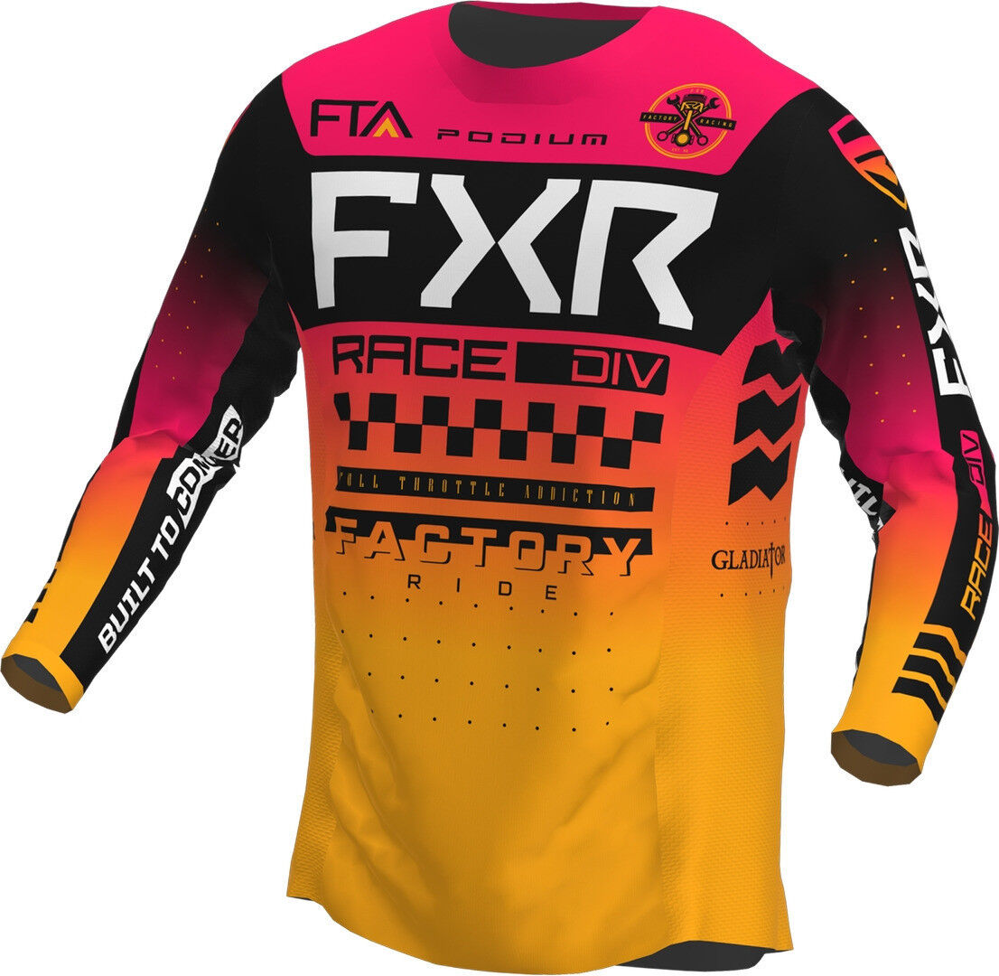 FXR Podium Gladiator 2023 Maglia Motocross Nero Rosa L