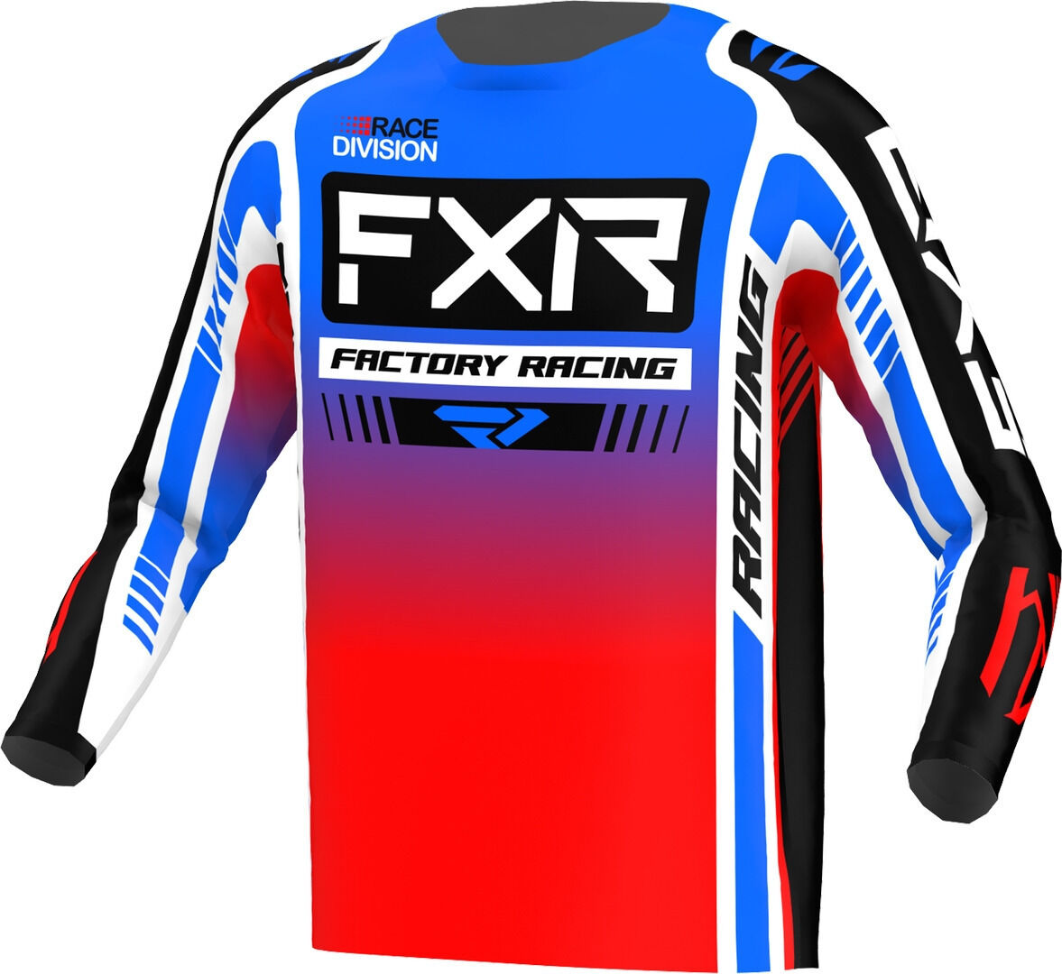 FXR Clutch Pro 2023 Maglia Motocross Nero Rosso Blu S