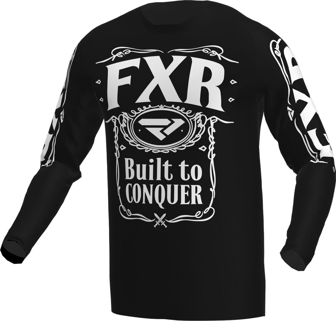 FXR Clutch Conquer Maglia Motocross Nero Bianco L