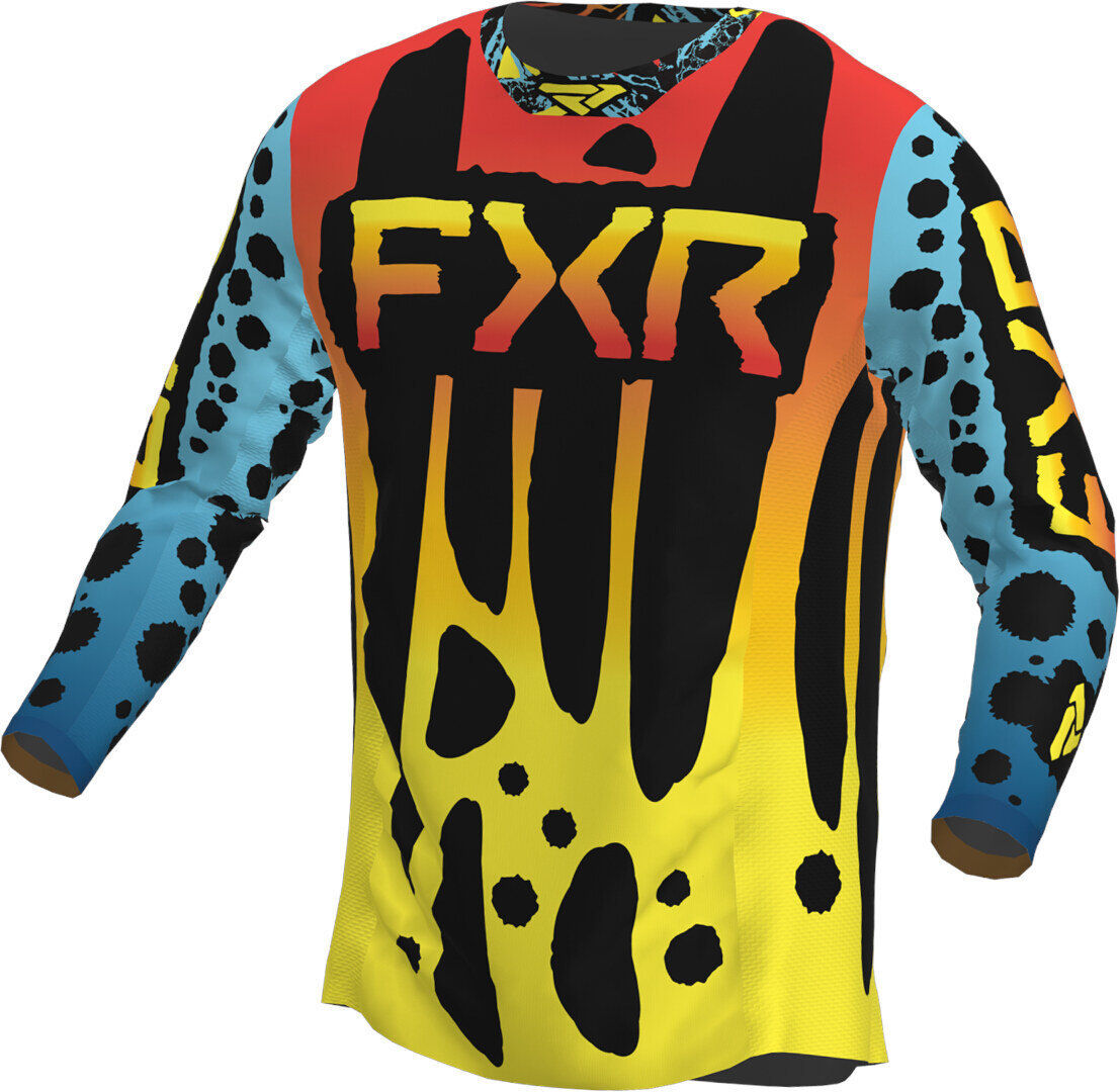 FXR Podium 2023 Maglia Motocross Giovanile Nero Multicolore S